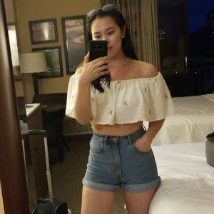 ZARA - off the shoulder crop top, Size S